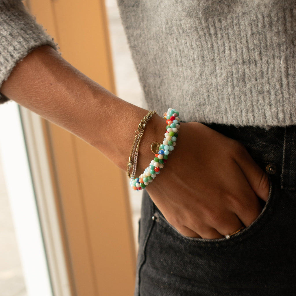 Stiekie Confetti – Kralen Haarelastiek & Armband