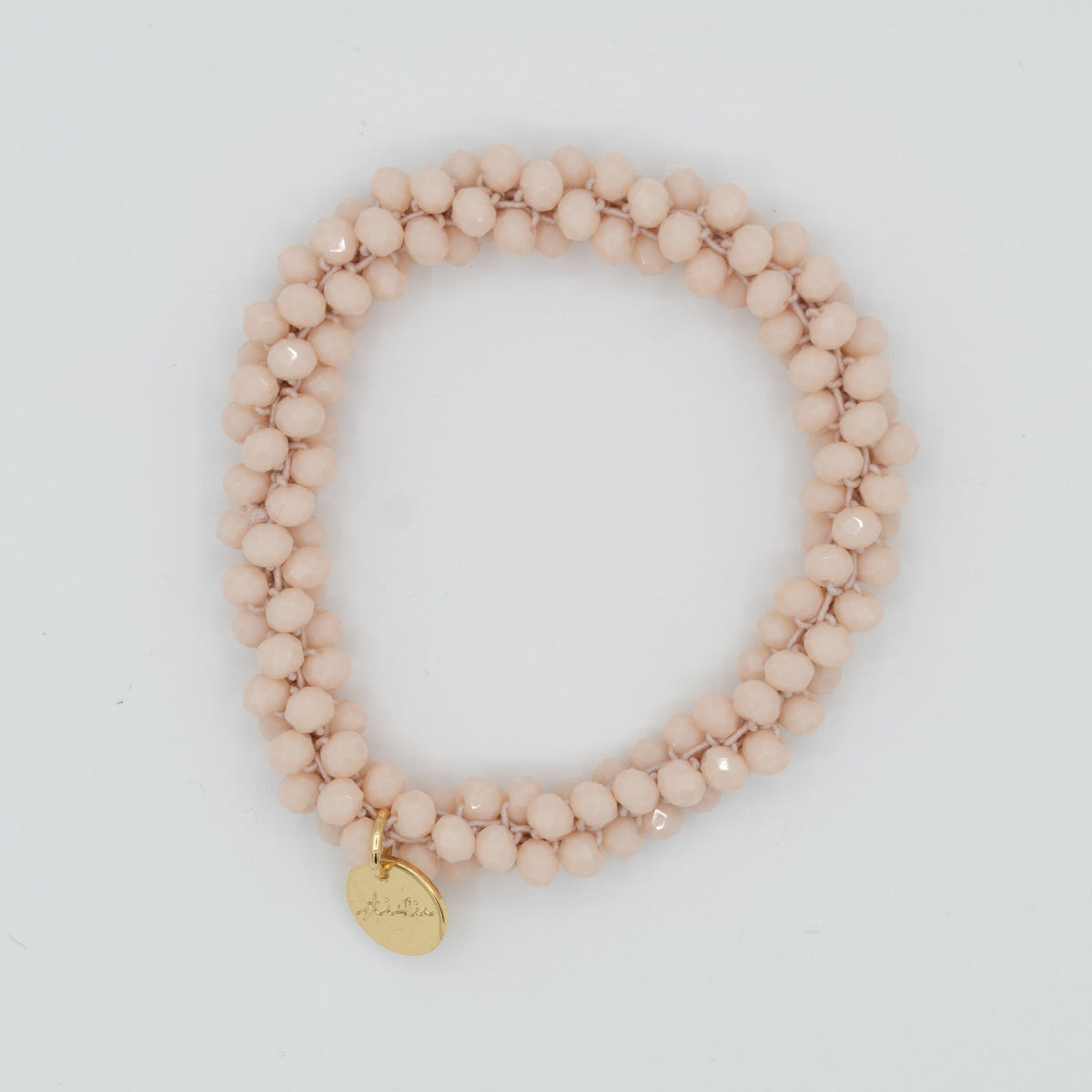 Stiekie Slim Beige – Slim Kralen Haarelastiek & Armband