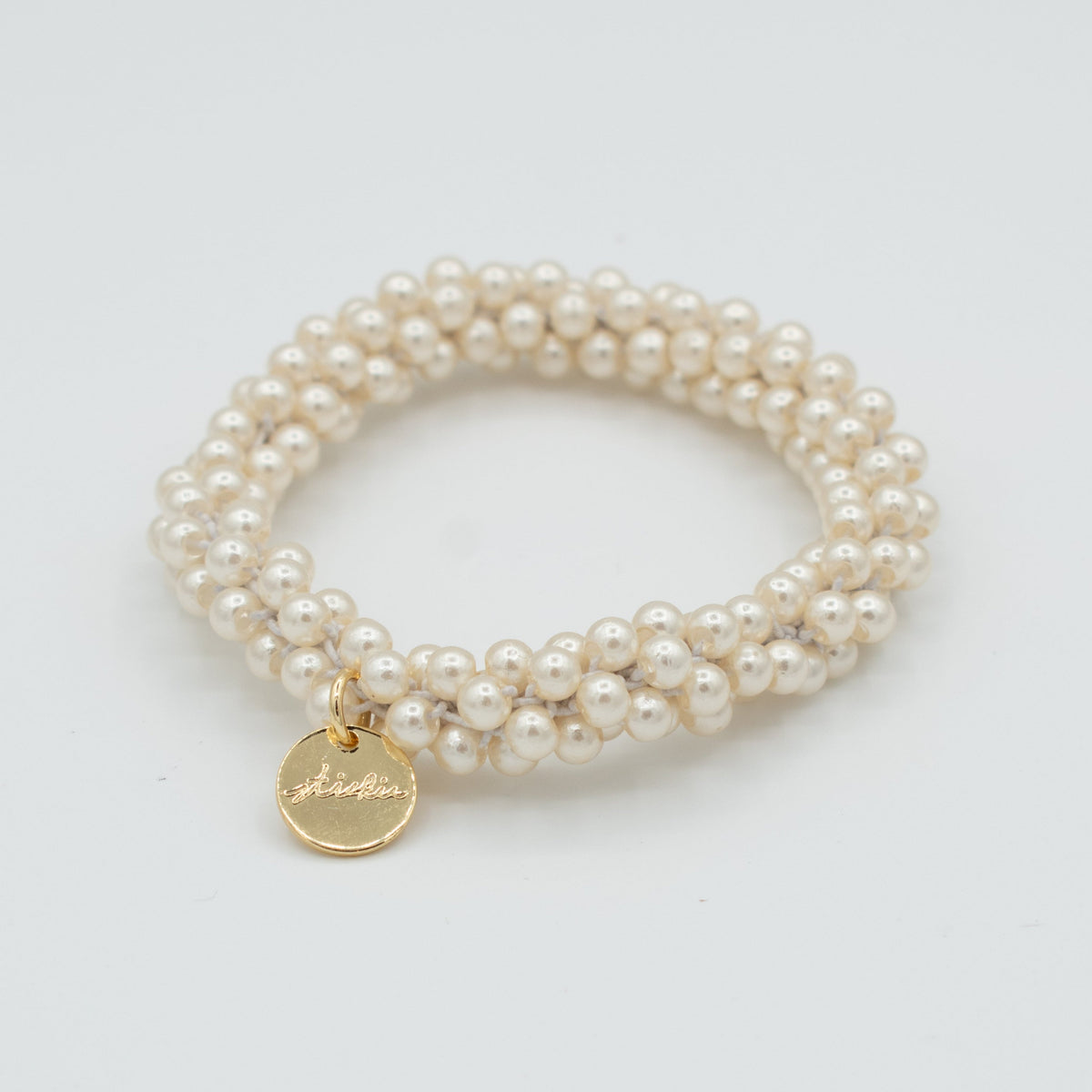 Stiekie Slim White Pearl – Parel Haarelastiek & Armband