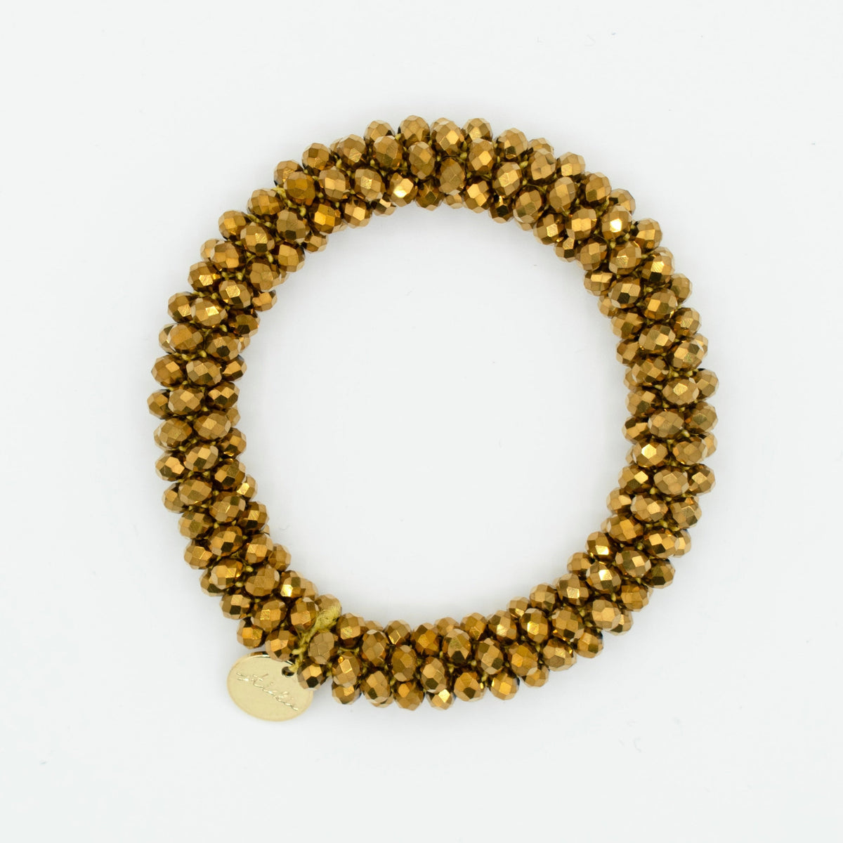 Stiekie Golden Glow – Kralen Haarelastiek & Armband