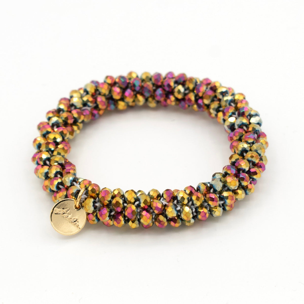 Stiekie Pinkie Gold – Kralen Haarelastiek & Armband