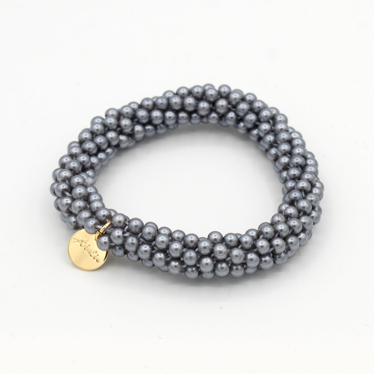 Stiekie Grey Pearl – Parel Haarelastiek & Armband