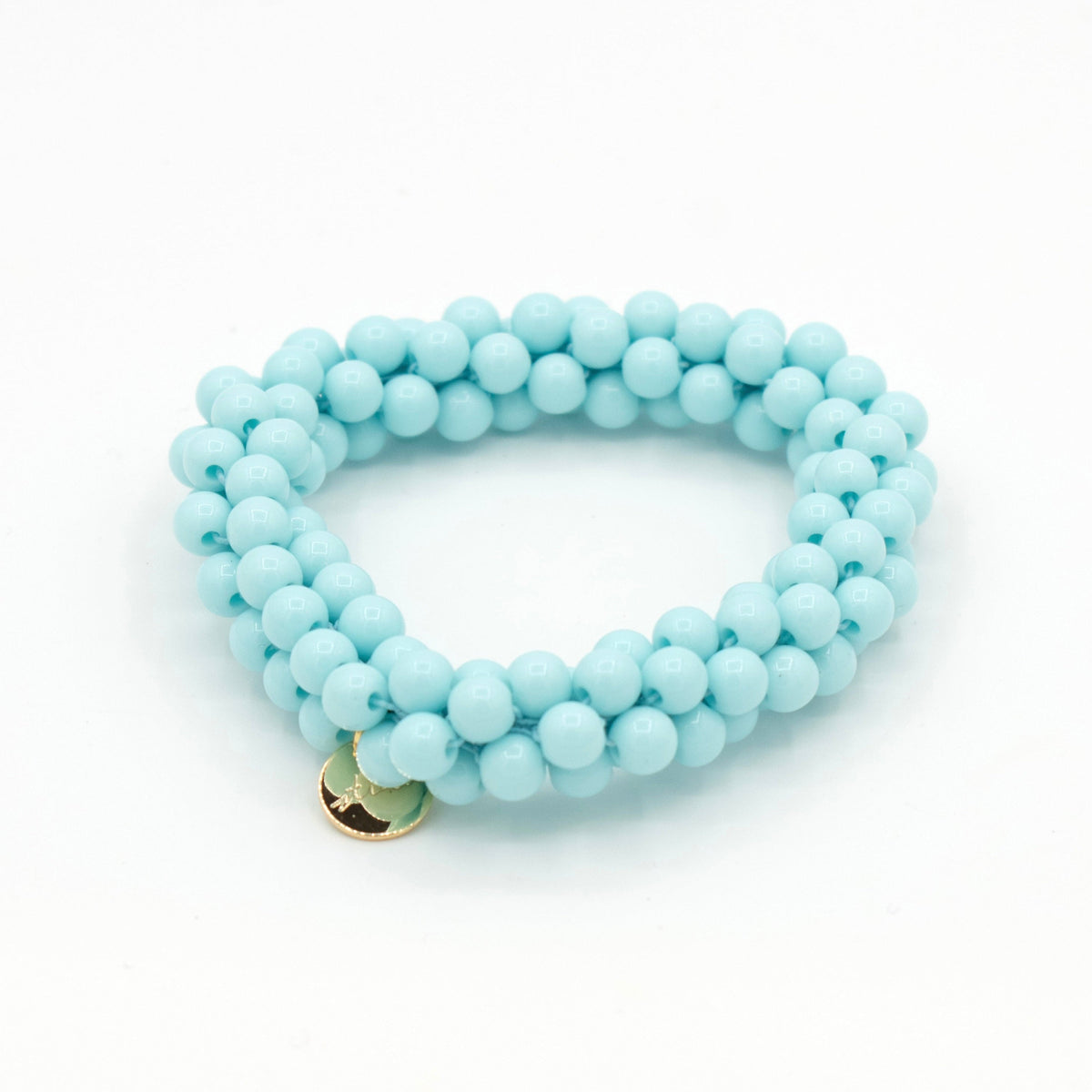 Stiekie Bold Blue – Bold Kralen Haarelastiek & Armband