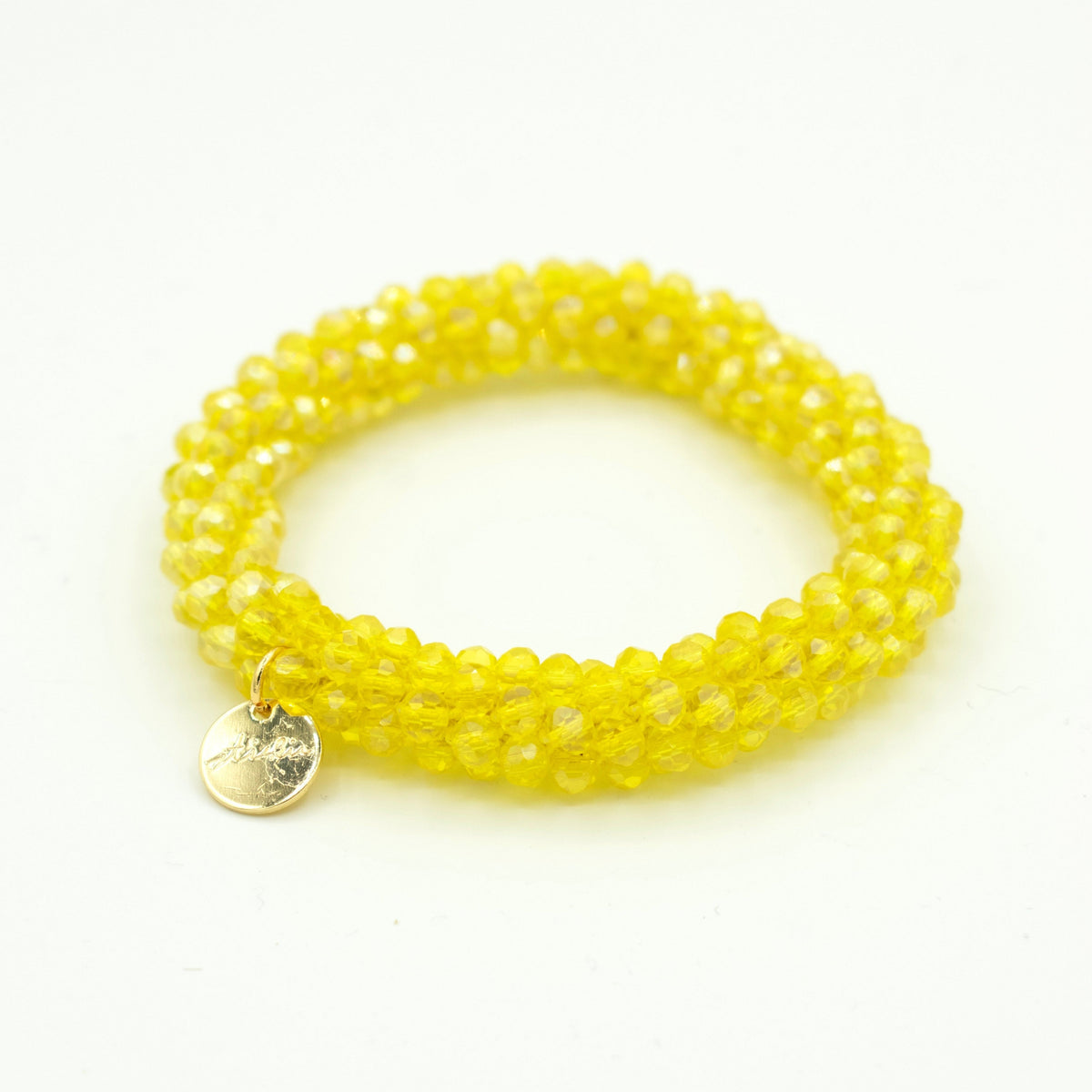 Stiekie Yellow – Kralen Haarelastiek & Armband