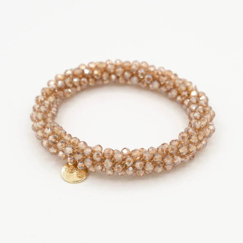 Stiekie Gold – Kralen Haarelastiek & Armband