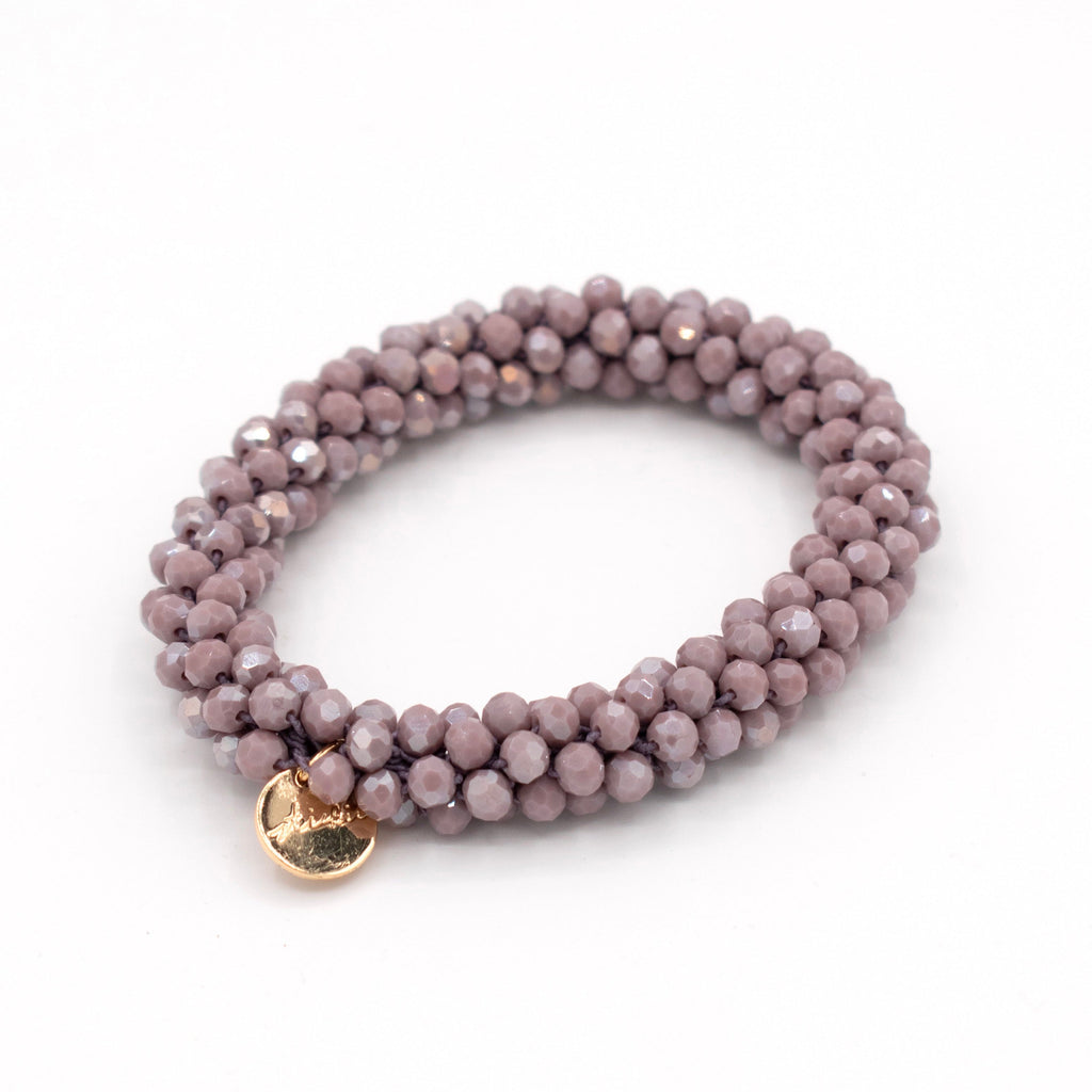Stiekie Lovely Lila – Kralen Haarelastiek & Armband