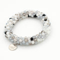 Stiekie Black/White Sparkle – Kralen Haarelastiek & Armband