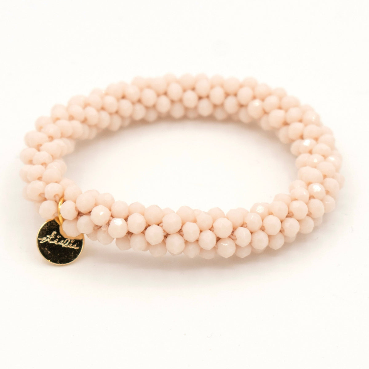 Stiekie Beige – Kralen Haarelastiek & Armband