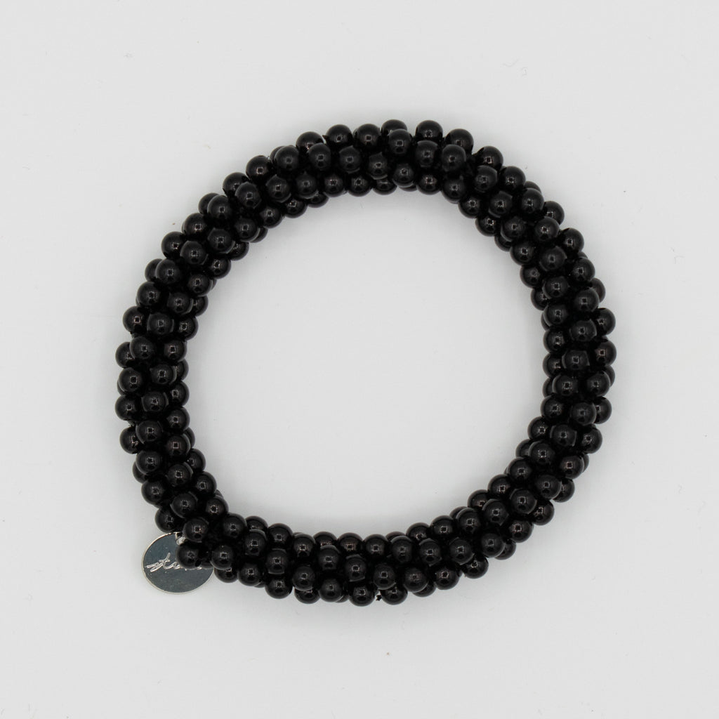 Stiekie Black Pearl – Parel Haarelastiek & Armband